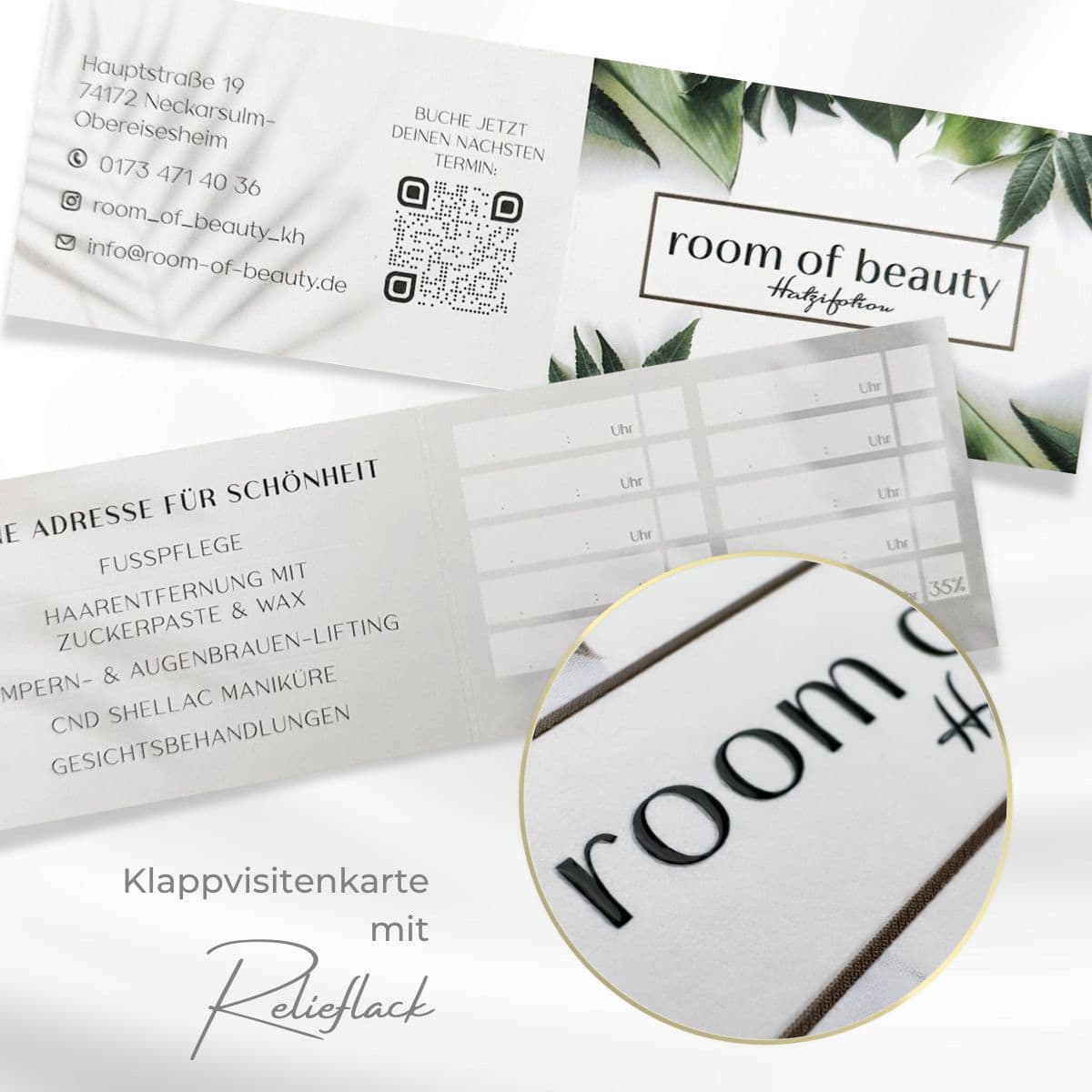 Exklusive Klappvisitenkarten / Klappkarte mit Veredelung - Image 6