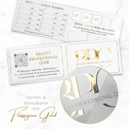 Exklusive Klappvisitenkarten / Klappkarte mit Veredelung