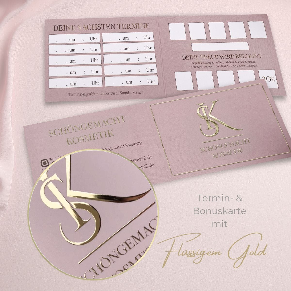 Exklusive Klappvisitenkarten / Klappkarte mit Veredelung - Image 5