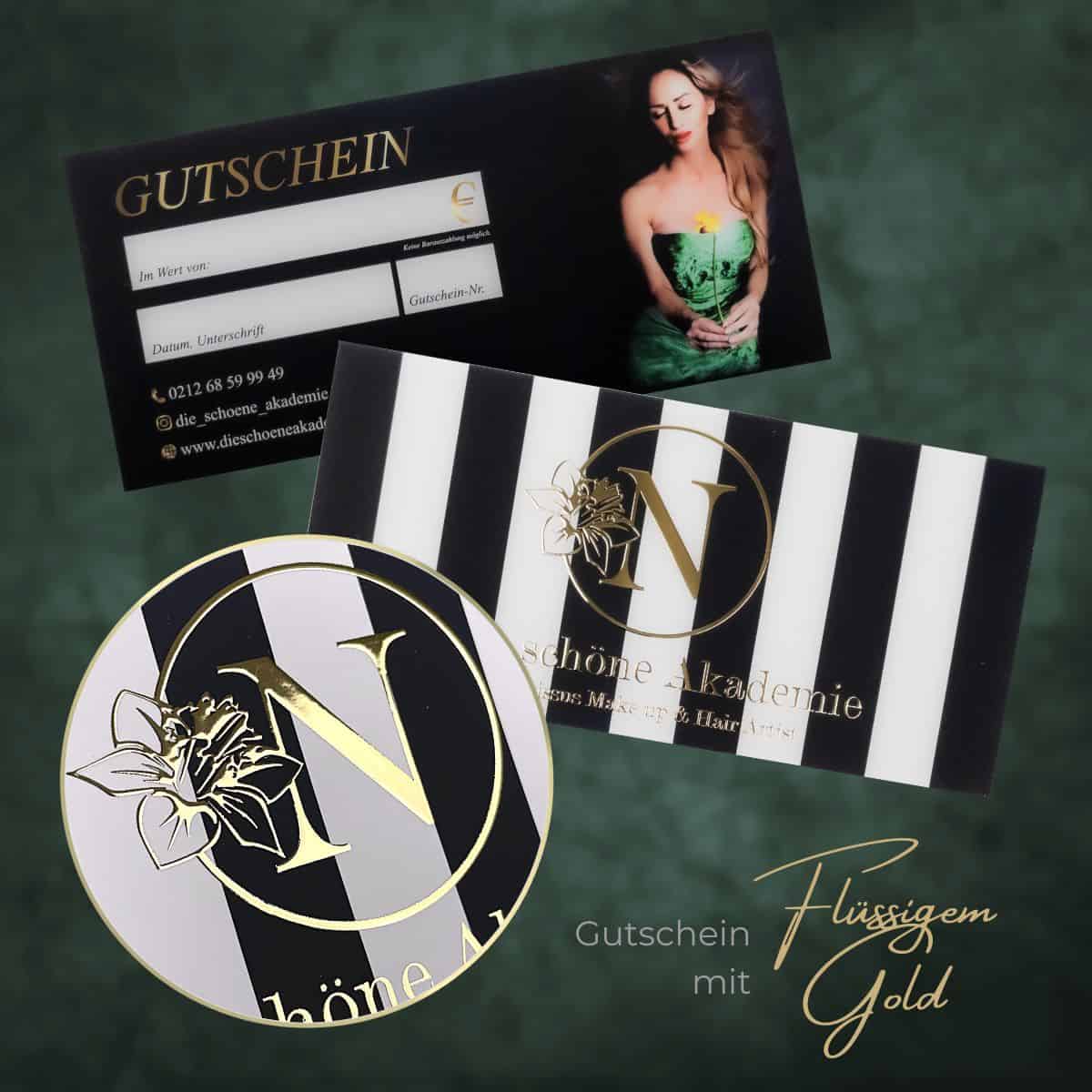 Exklusiver Gutschein / Geschenkgutschein mit flüssigem Gold oder flüssigem Silber veredelt - Image 14