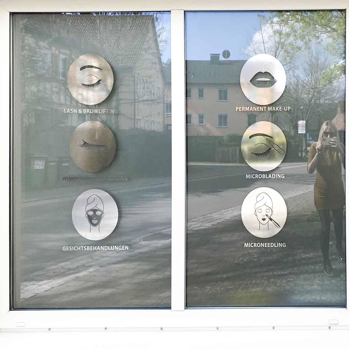Fensteraufkleber / Icons / Schaufensterbeschriftung / Leistungen / gold & silber - Image 10