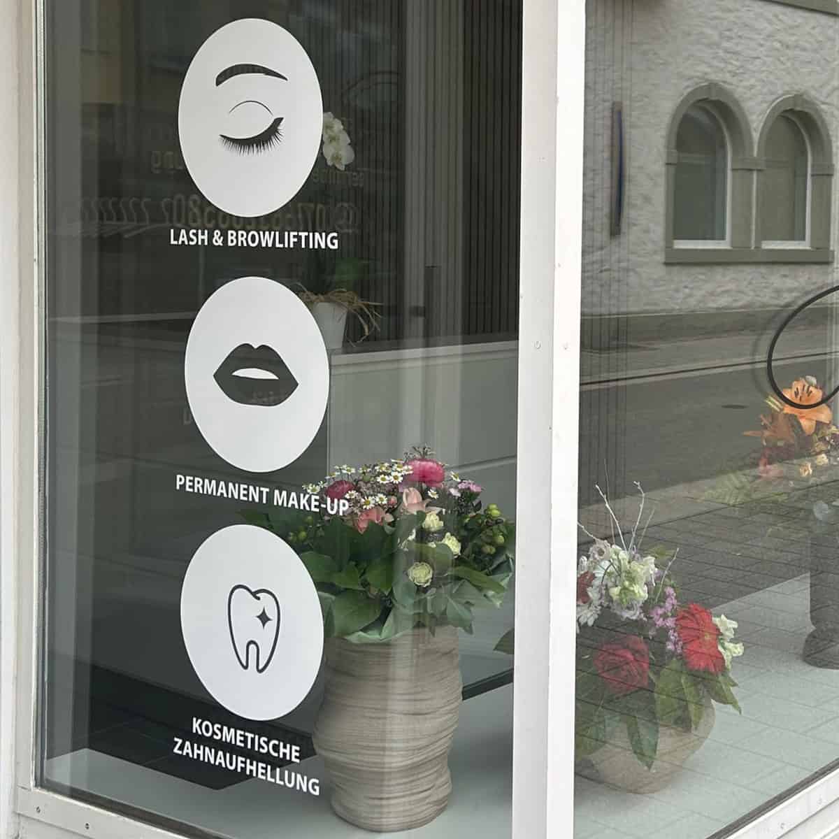 Fensteraufkleber / Icons / Schaufensterbeschriftung / Leistungen / gold & silber - Image 11