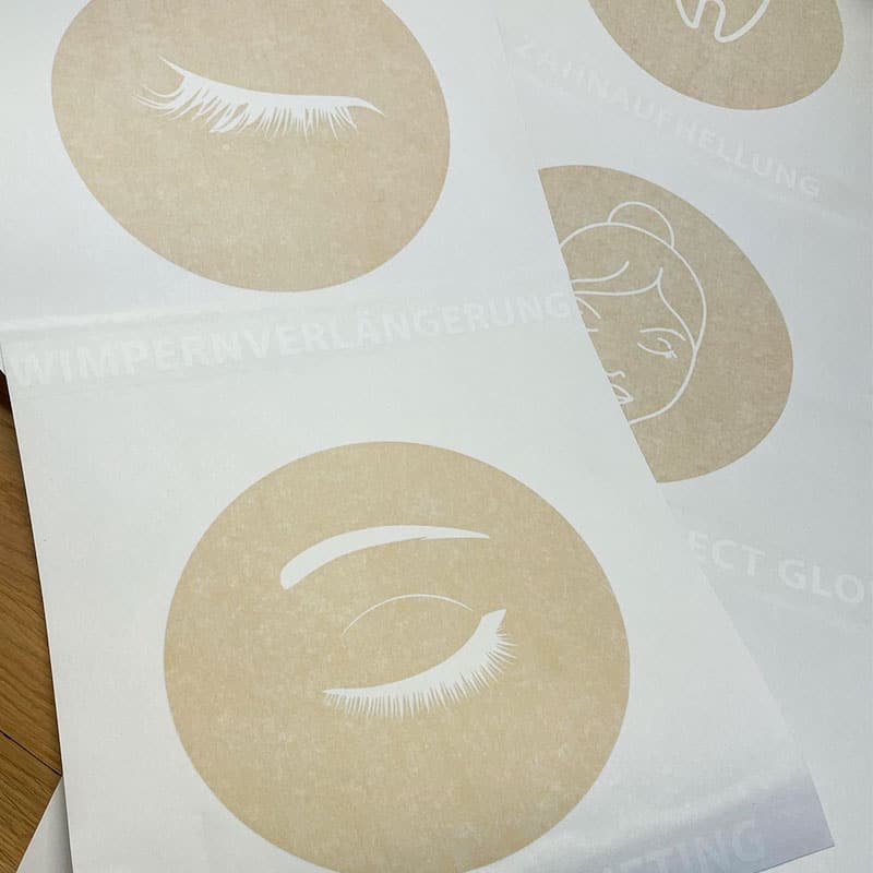 Fensteraufkleber / Icons / Schaufensterbeschriftung / Leistungen / gold & silber - Image 15