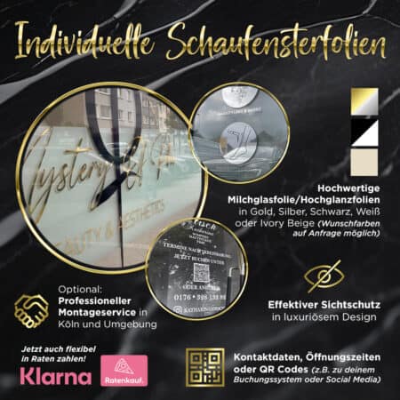 Schaufensterbeschriftung - laut Angebot