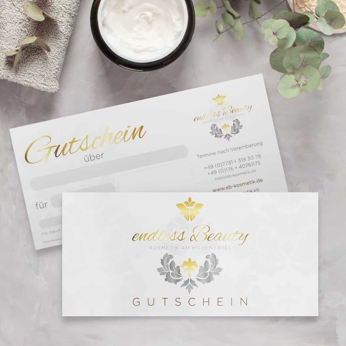 Glamouröser Gutschein, matt mit Softskin Oberfläche – Bild 8