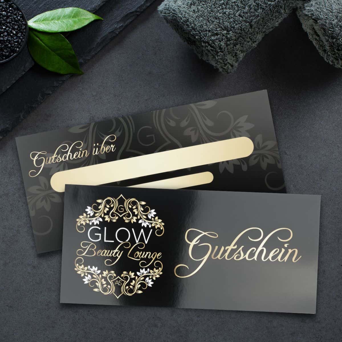Glamouröser Gutschein, matt mit Softskin Oberfläche – Bild 6