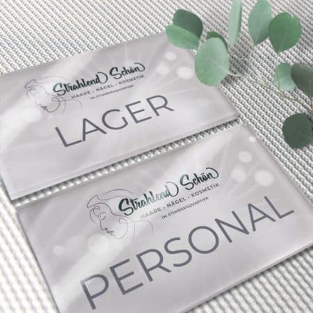 Exklusives Raumschild / Raumschilder / Türschild (WC, Personal, Raum 1 ) Acrylglas