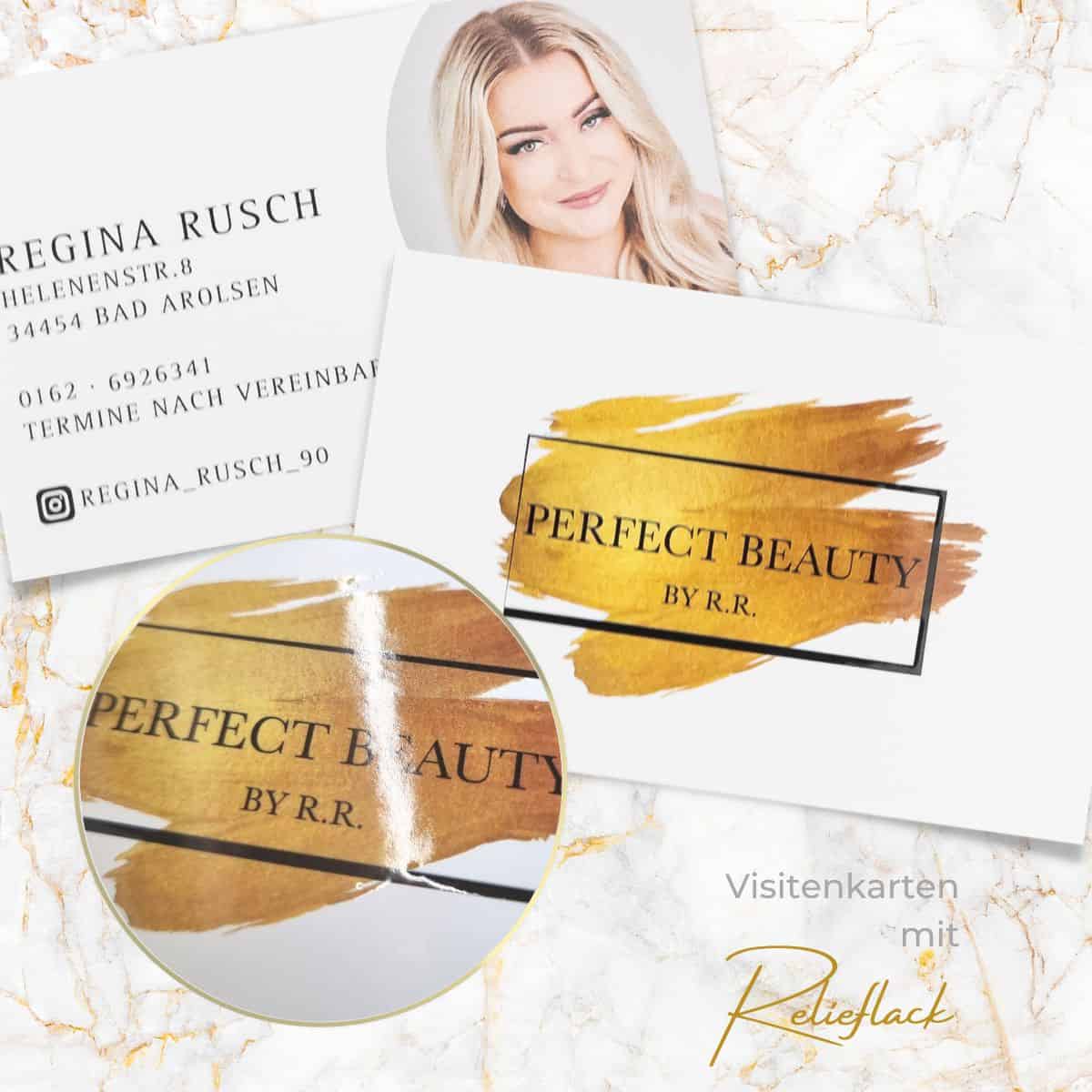 Exklusive Visitenkarte mit LACK-Veredelung – Bild 6