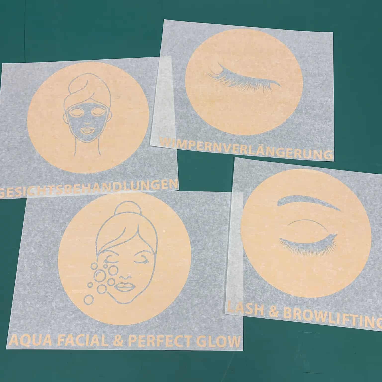 Fensteraufkleber / Icons / Schaufensterbeschriftung / Leistungen / gold & silber - Image 14