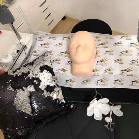 Logo-Fotostoff - ideal für Wimpernfotos / Fotountergrund - Set 2 Stück)