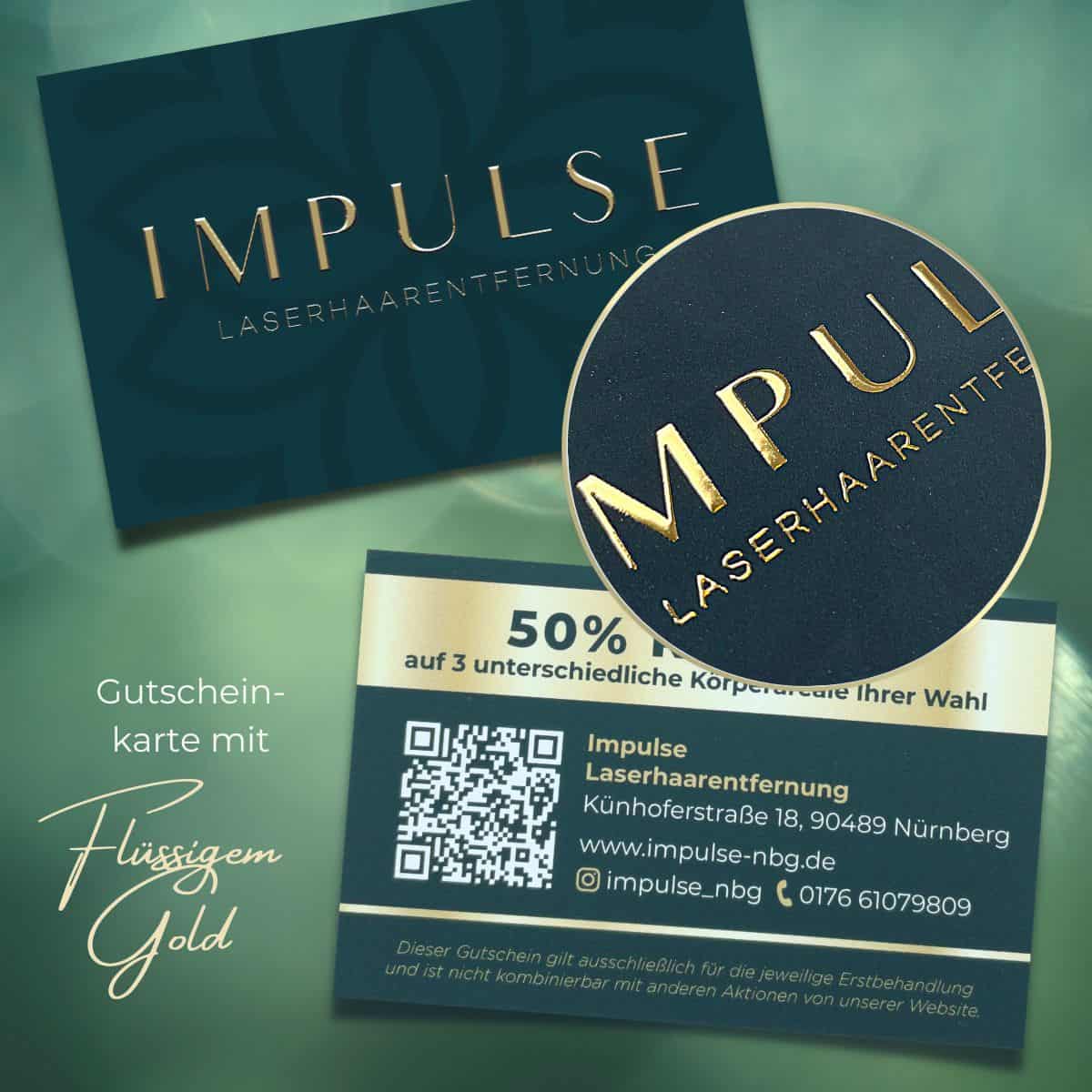 Exklusive Visitenkarte mit flüssigem Gold oder Silber veredelt und Softtouch Oberfläche – Bild 15