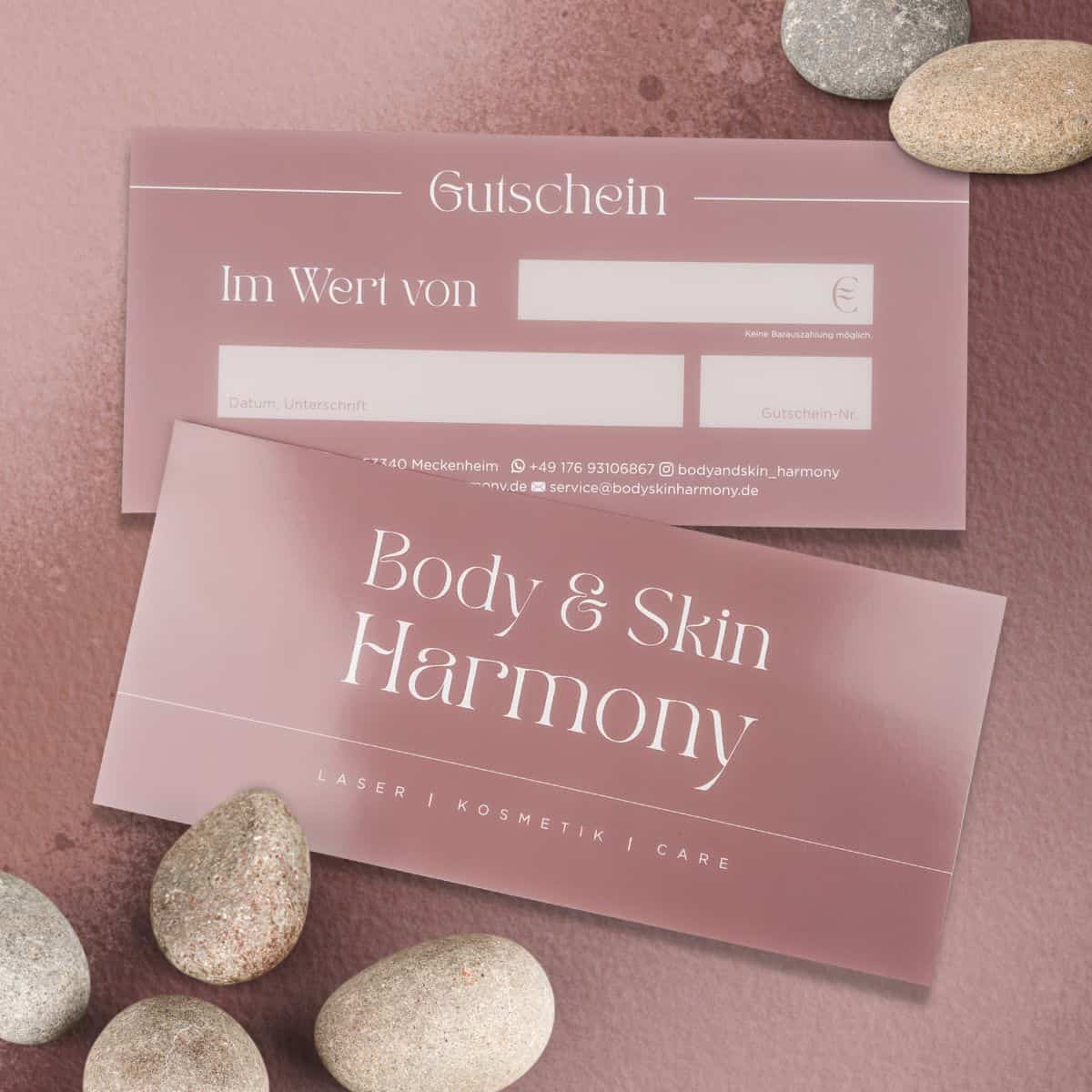 Glamouröser Gutschein, matt mit Softskin Oberfläche – Bild 4