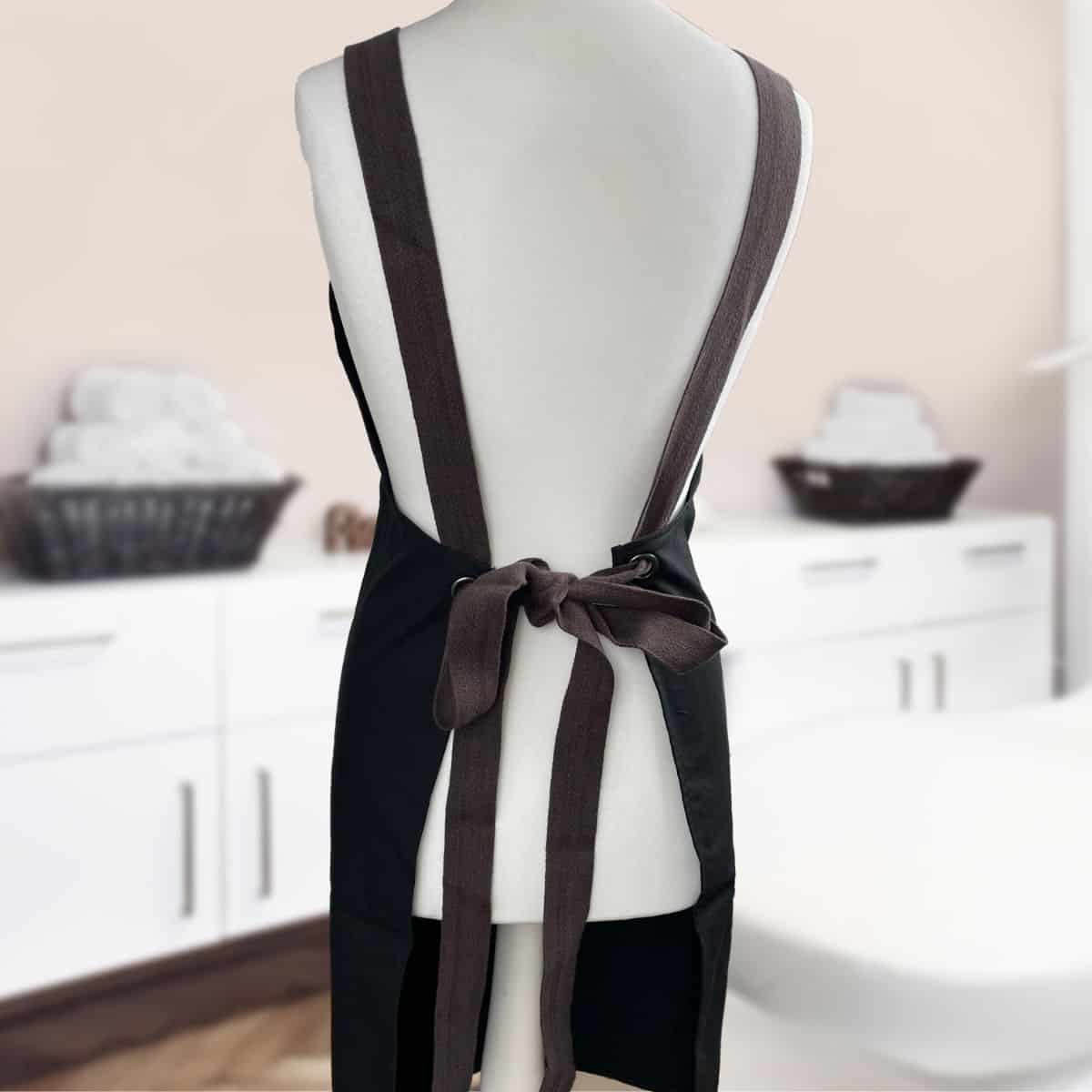 Schürze / Apron / Kosmetikschürze - mit Goldeffekt Logo – Bild 3