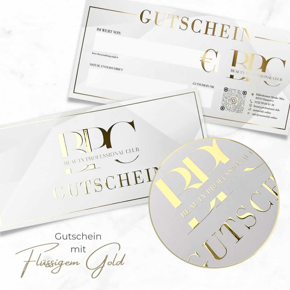 Exklusiver Gutschein / Geschenkgutschein mit flüssigem Gold oder flüssigem Silber veredelt - Image 6