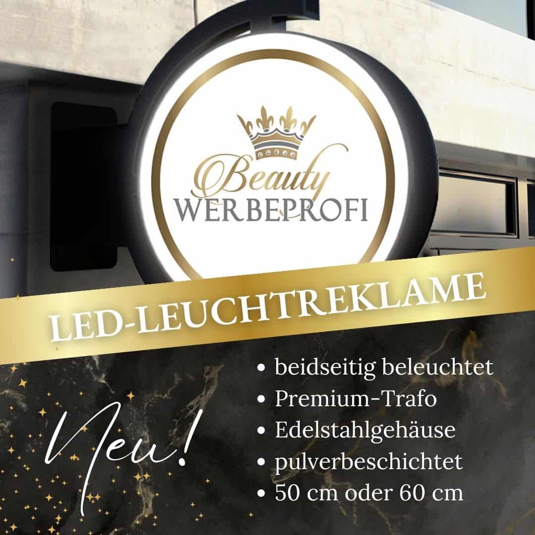 Luxus LED-Leuchtreklame / Nasenschild 2-seitig, hochwertig, anschlussfertig,  50 oder 60cm - Image 3