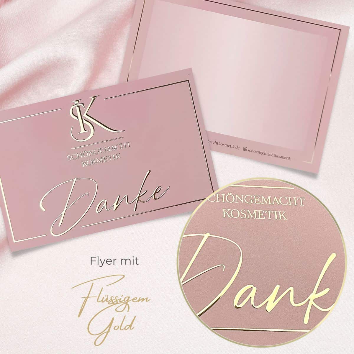 Exklusiver Flyer mit flüssigem Gold oder flüssigem Silber / Lack-Veredelung - Image 10
