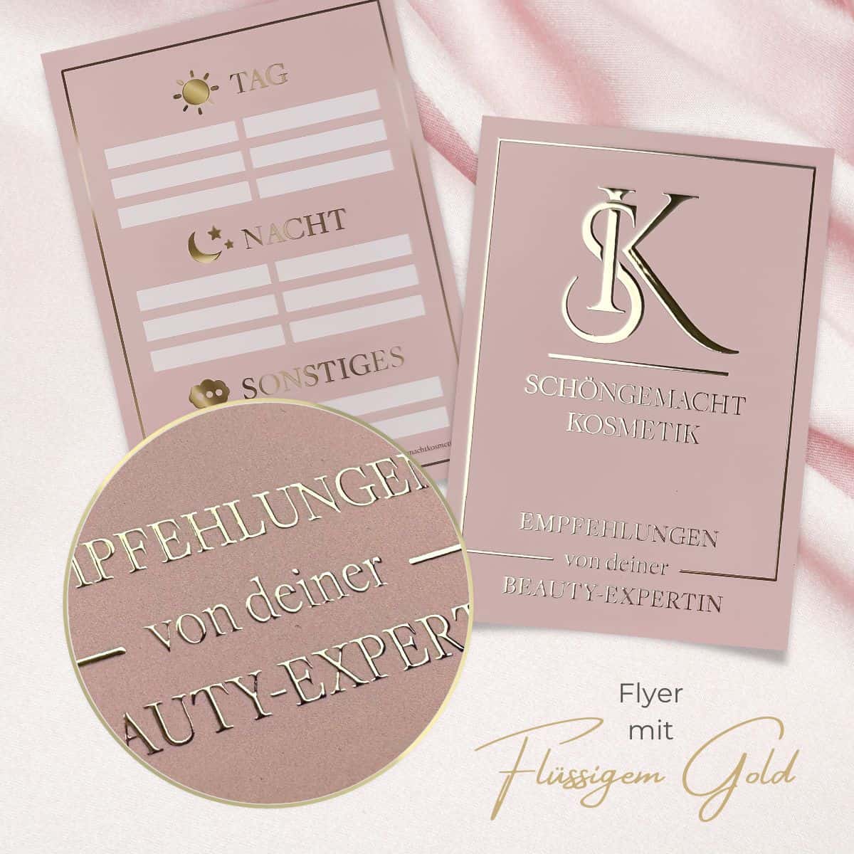 Exklusiver Flyer mit flüssigem Gold oder flüssigem Silber / Lack-Veredelung - Image 12