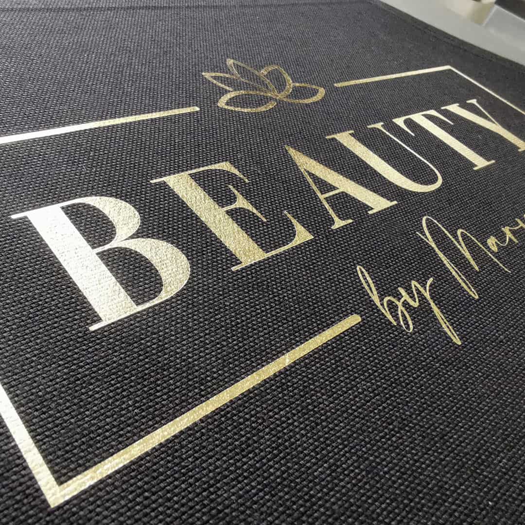 Schürze / Apron / Kosmetikschürze - mit Goldeffekt Logo – Bild 5