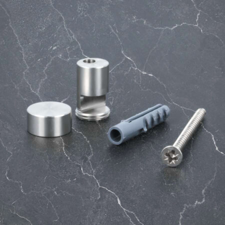 Klemmbefestigung / Schilderhalter aus V2A Edelstahl - 4er Set