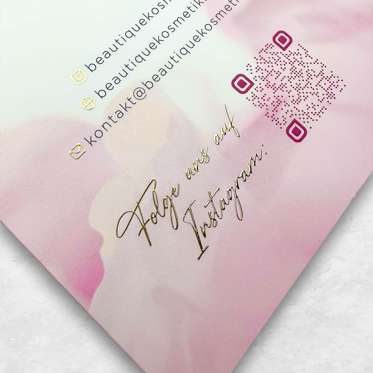 Exklusiver 4-seitiger Flyer / Faltblatt mit flüssigem Gold oder  Silber - Image 20