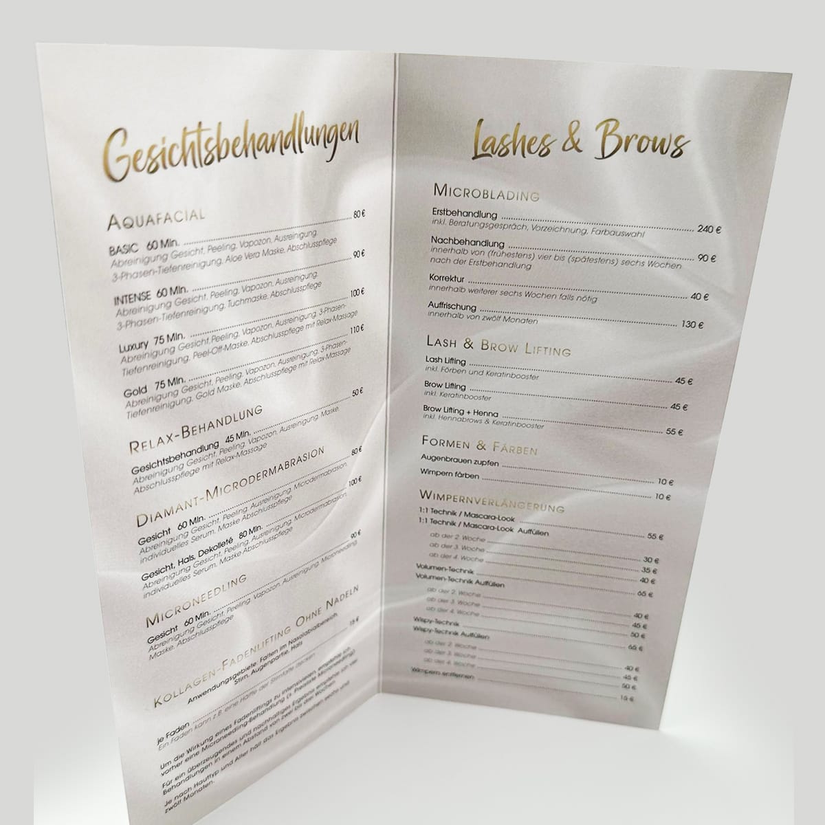 Exklusiver 4-seitiger Flyer / Faltblatt mit flüssigem Gold oder  Silber - Image 15