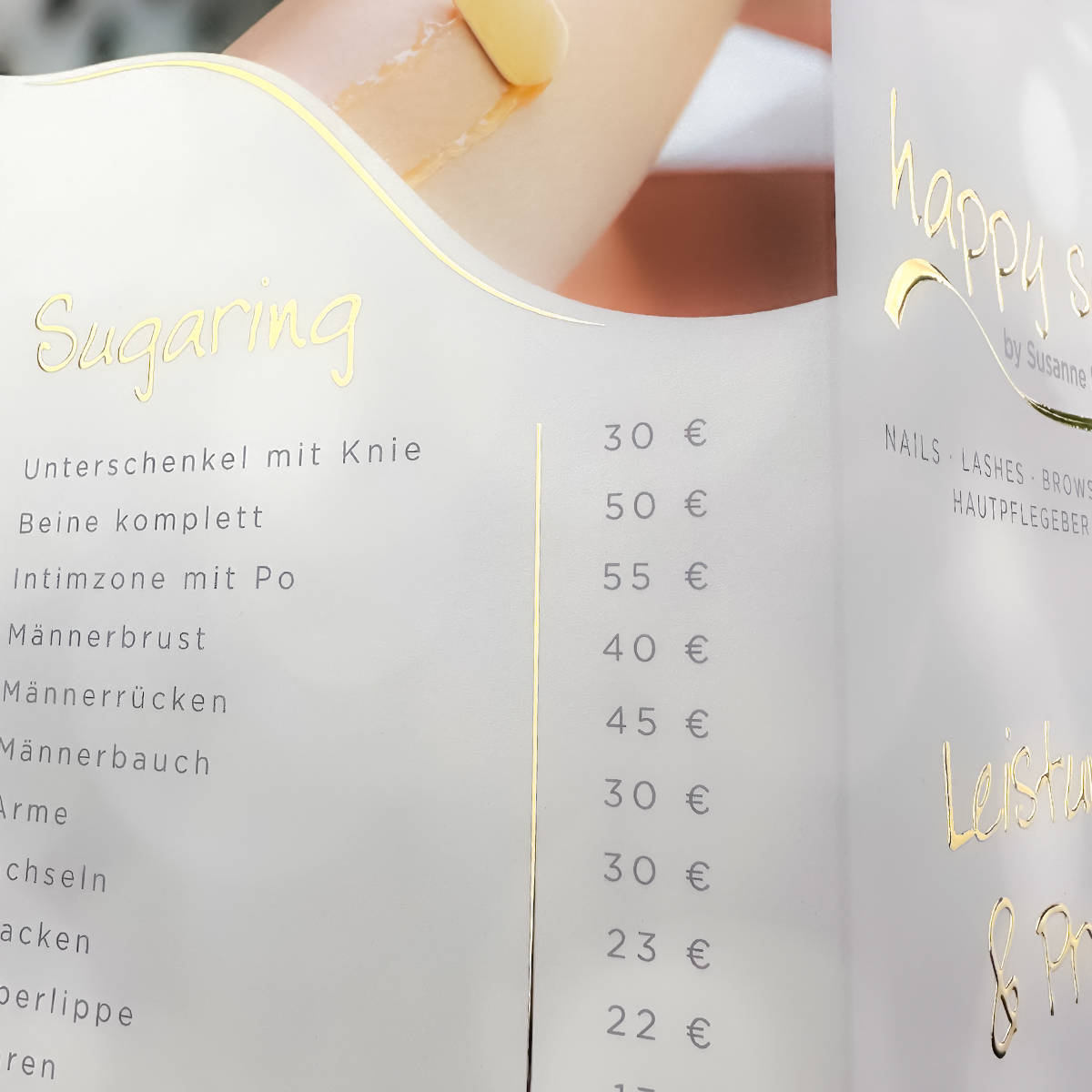 Exklusiver 4-seitiger Flyer / Faltblatt mit flüssigem Gold oder  Silber - Image 19