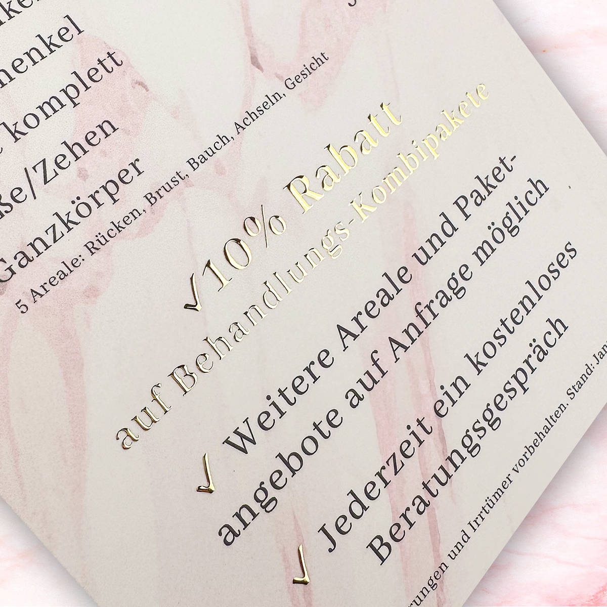 Exklusiver 4-seitiger Flyer / Faltblatt mit flüssigem Gold oder  Silber - Image 11