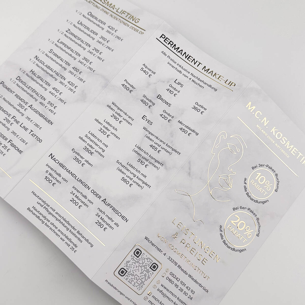 Exklusiver 6-seitiger Flyer / Faltblatt mit flüssigem Gold oder  Silber - Image 14