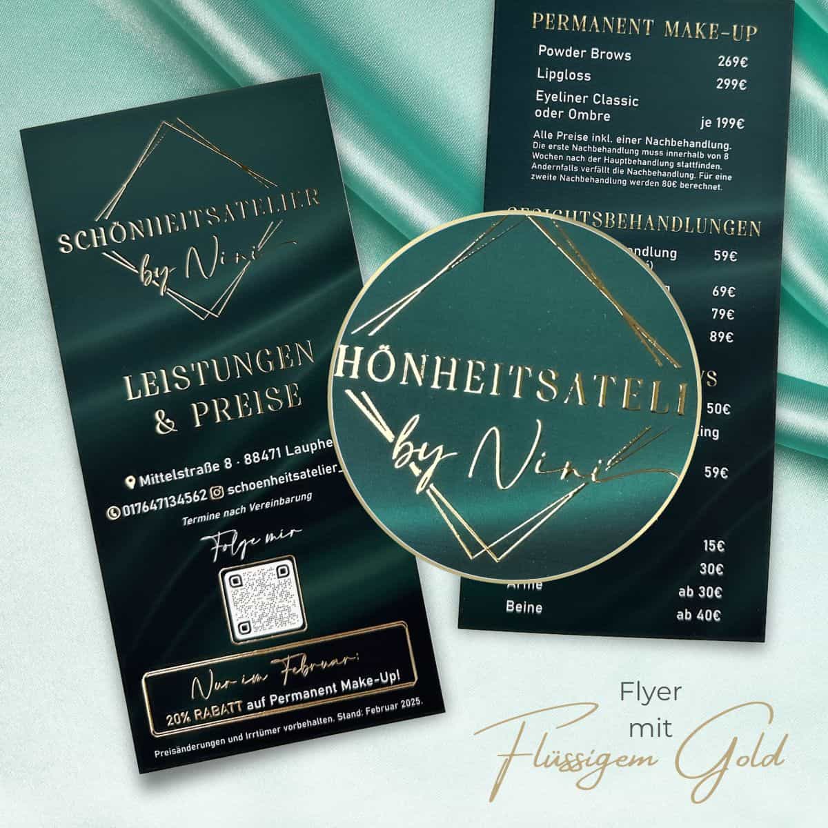 Exklusiver Flyer mit flüssigem Gold oder flüssigem Silber / Lack-Veredelung - Image 2